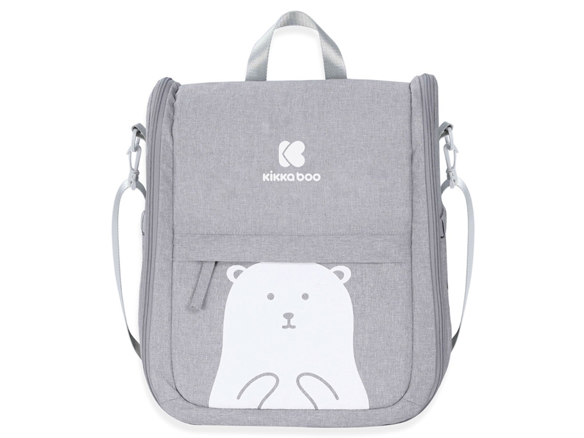 Cama de viagem 2 em 1 Kikkaboo cinza