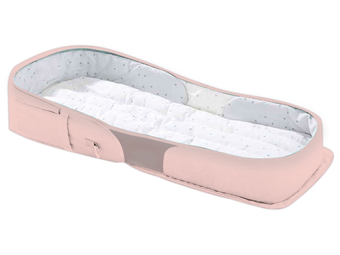 Cama de viagem 2 em 1 Kikkaboo rosa