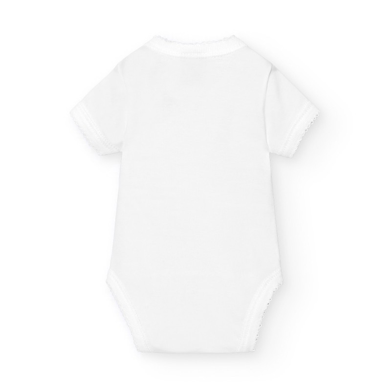 Body cruzado manga curta