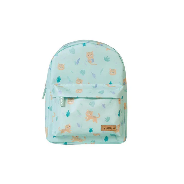 Mochila Pequena com Bolso - Cheetahs Hortelã