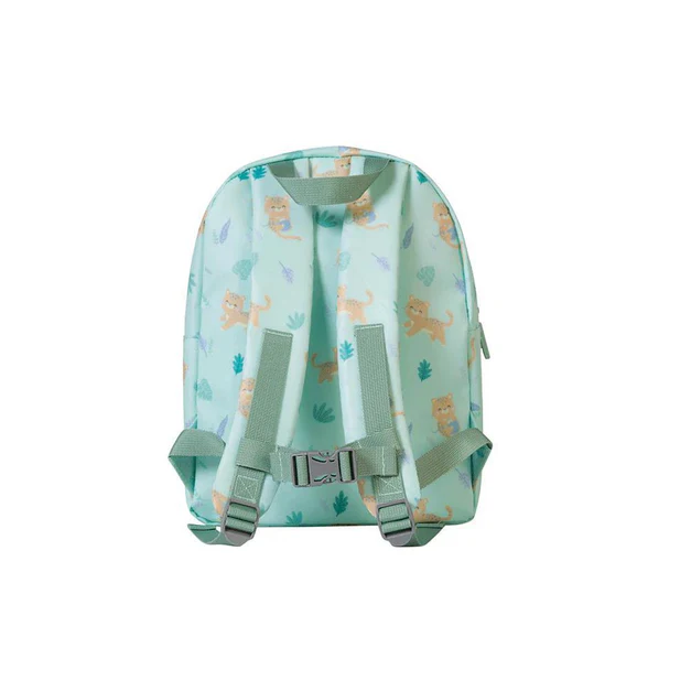 Mochila Pequena com Bolso - Cheetahs Hortelã