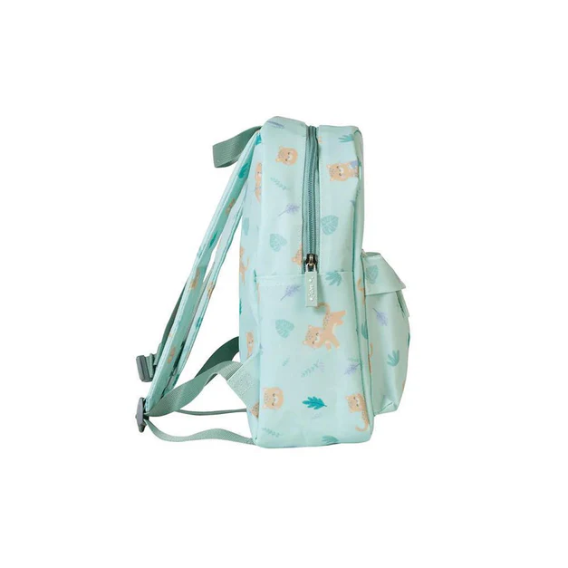 Mochila Pequena com Bolso - Cheetahs Hortelã