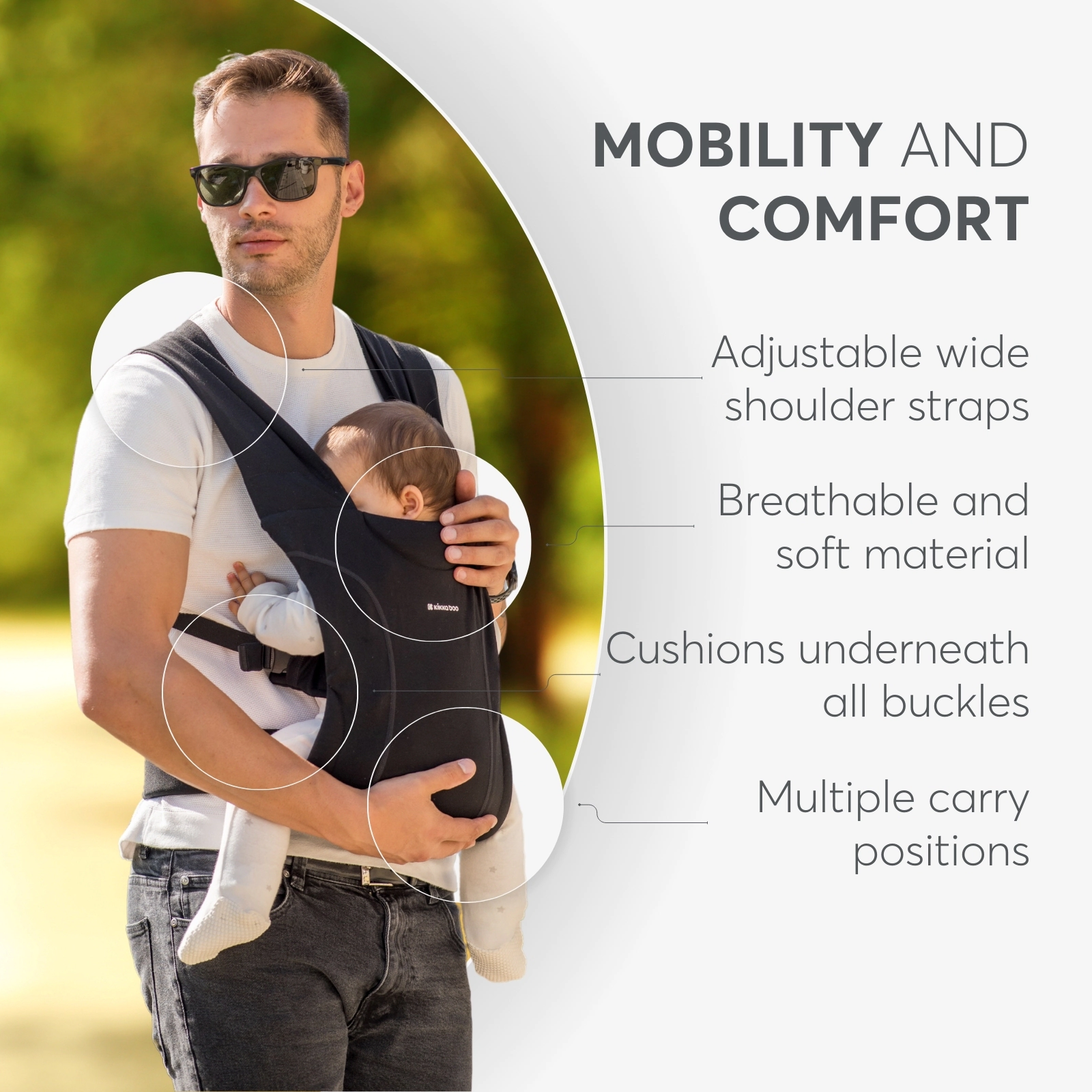 Porta-bebé Riley preto