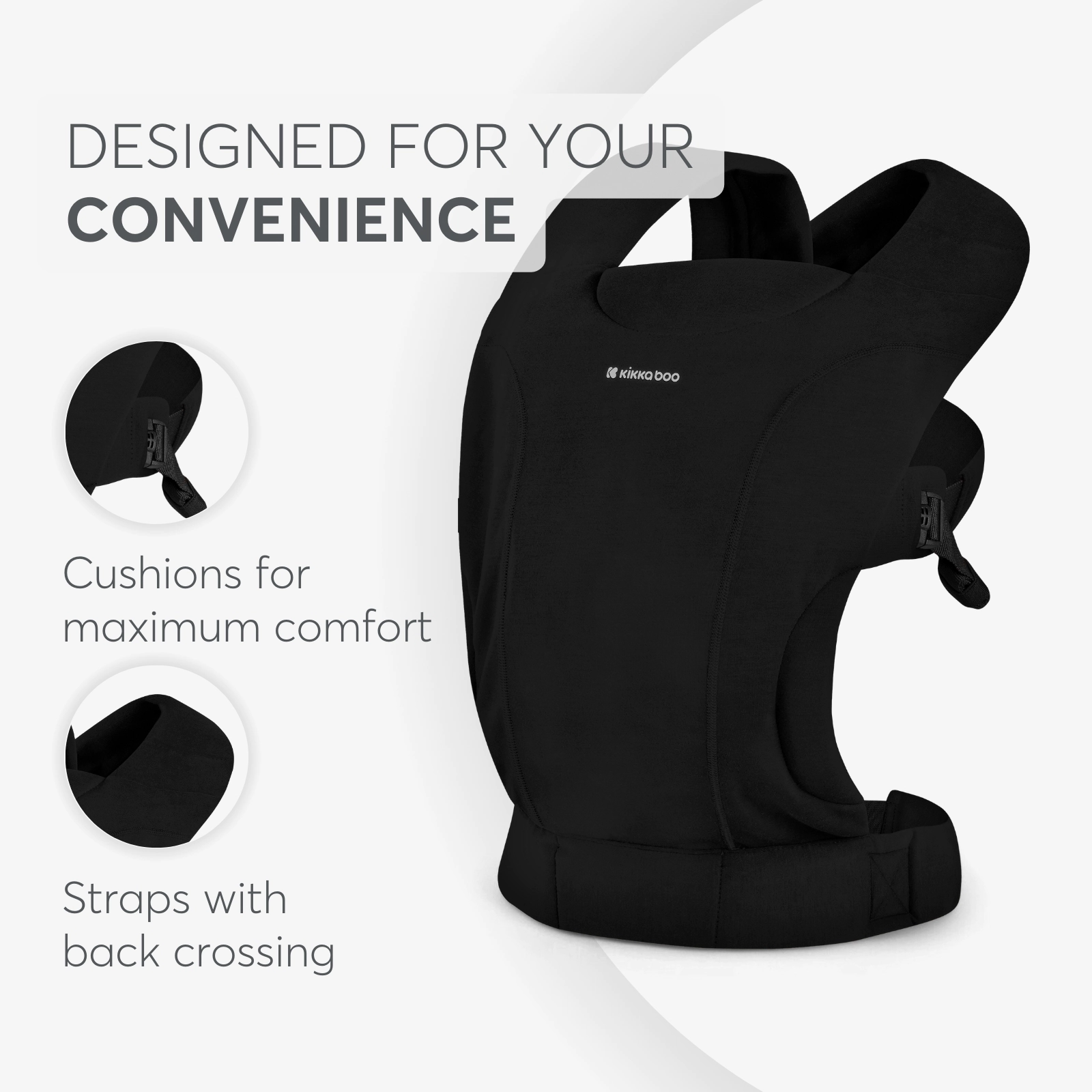 Porta-bebé Riley preto