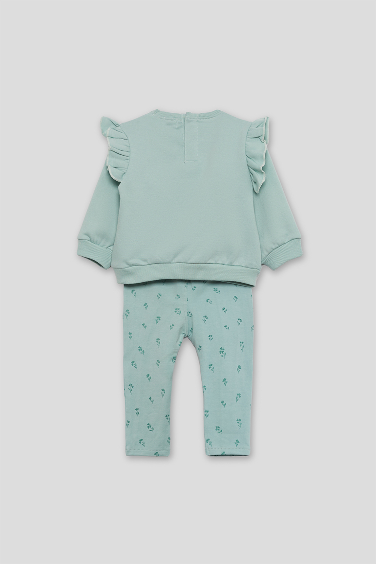 Conjunto 2 pcs verde agua menina