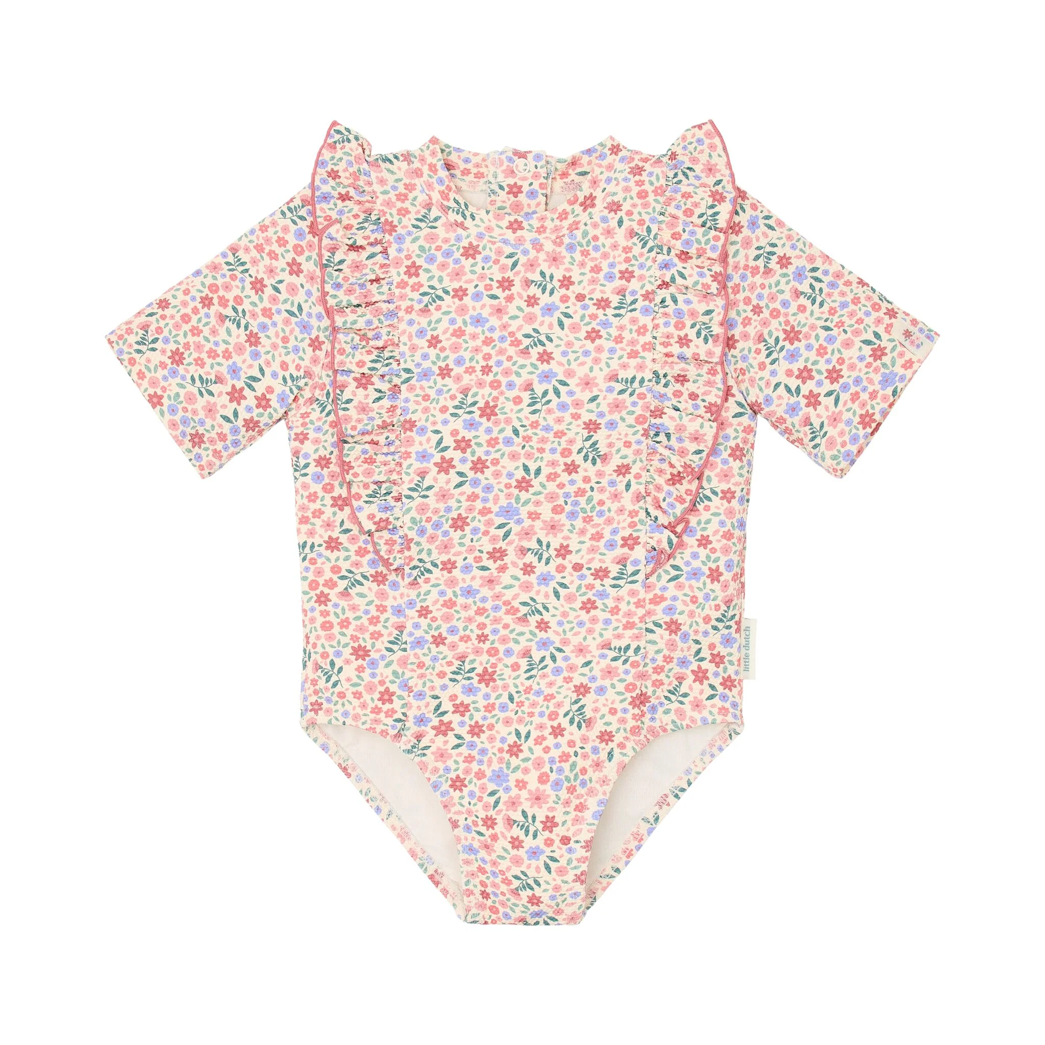 Fato de banho de manga curta - Estampado floral