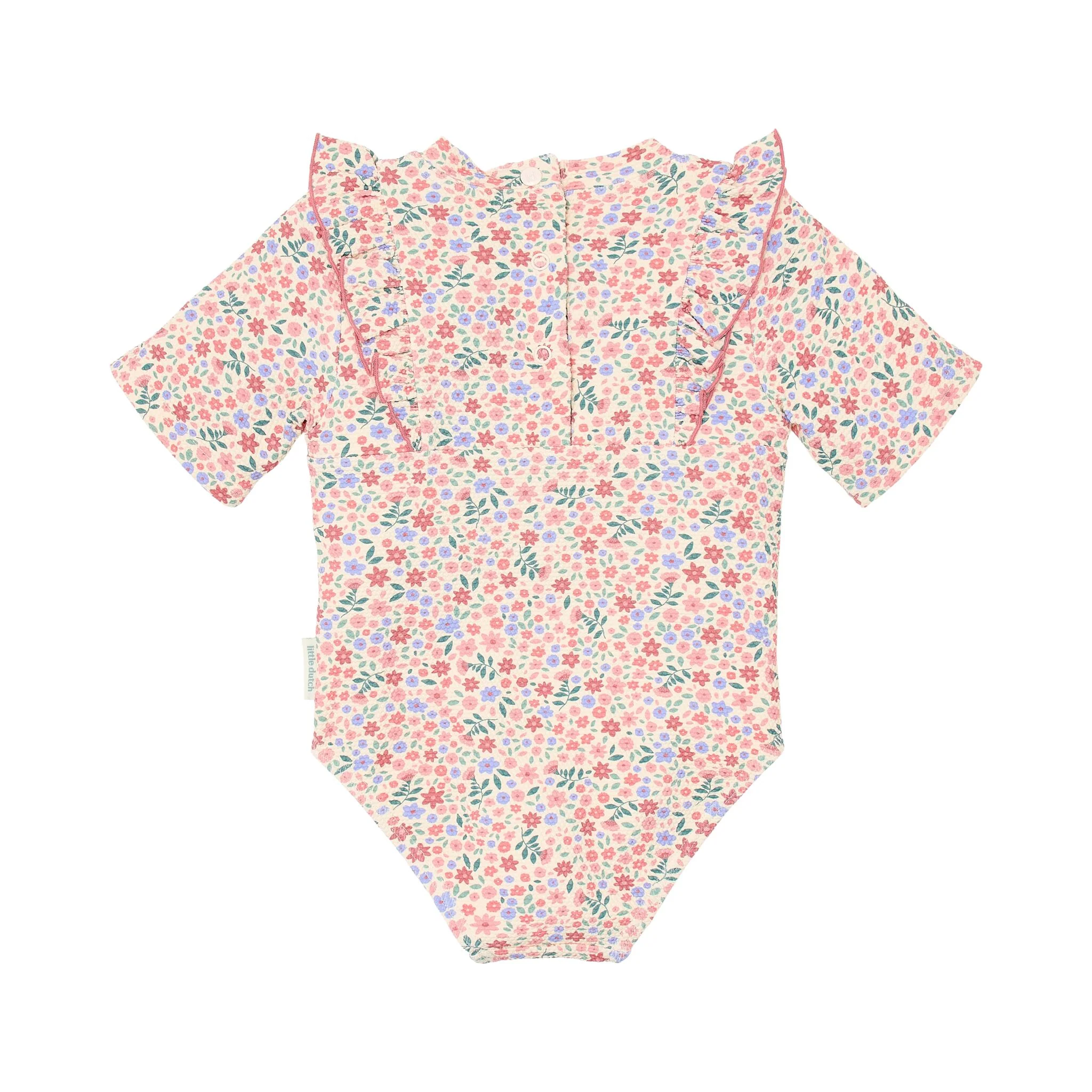 Fato de banho de manga curta - Estampado floral