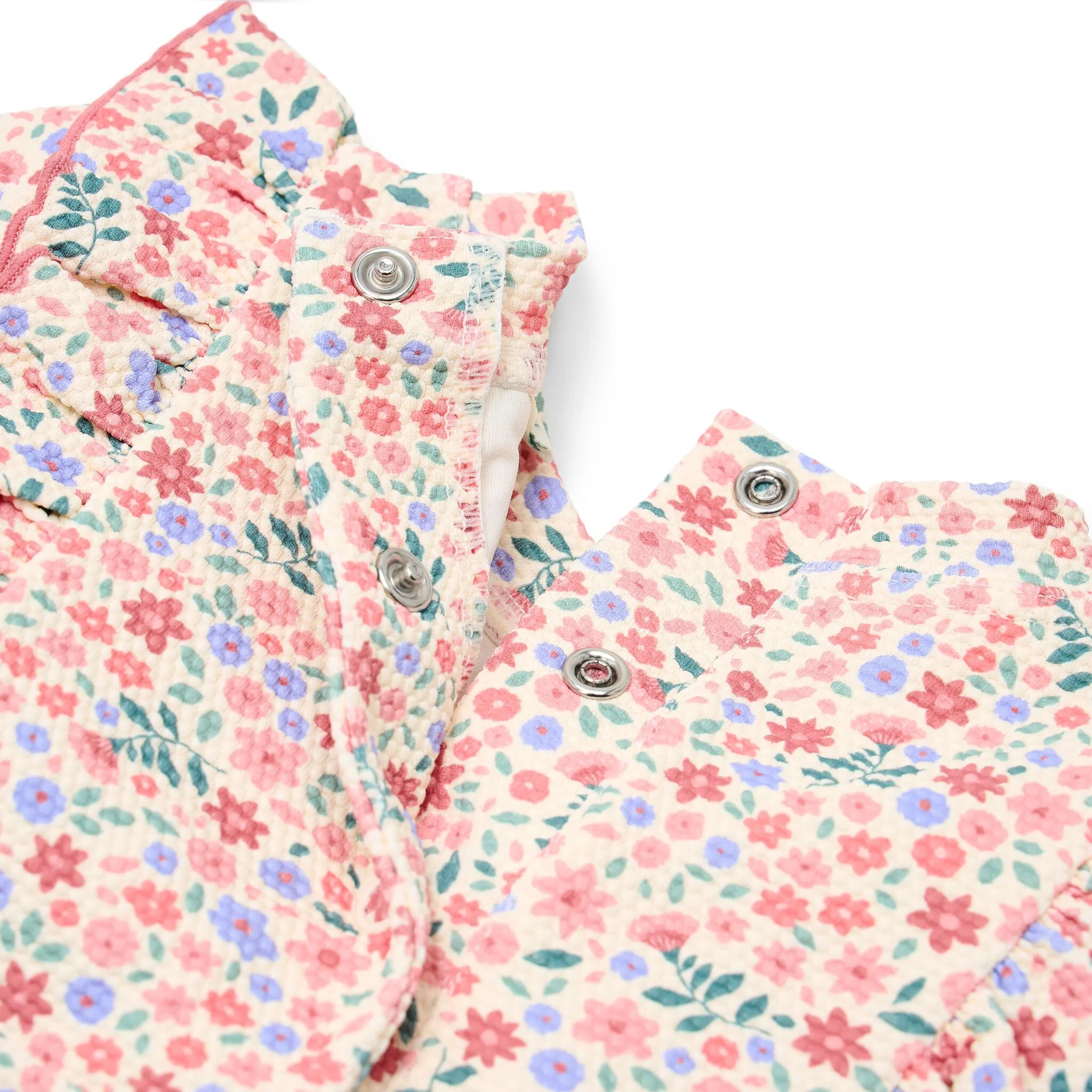 Fato de banho de manga curta - Estampado floral