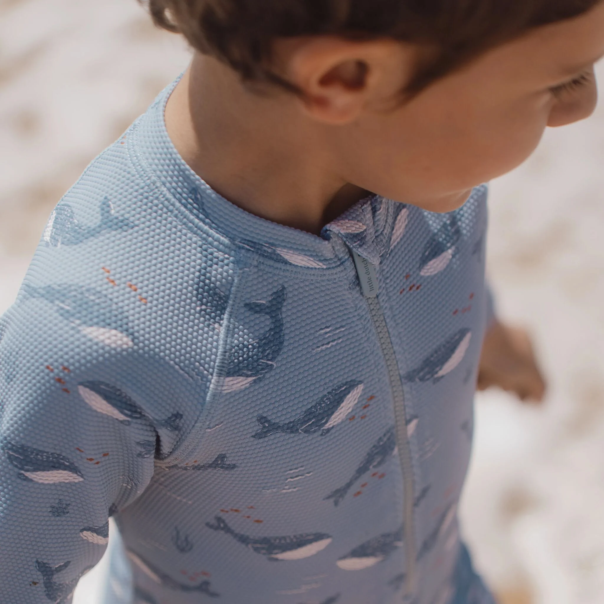 Fato de banho de manga comprida - FPS 40 - Azul - Ocean Splash