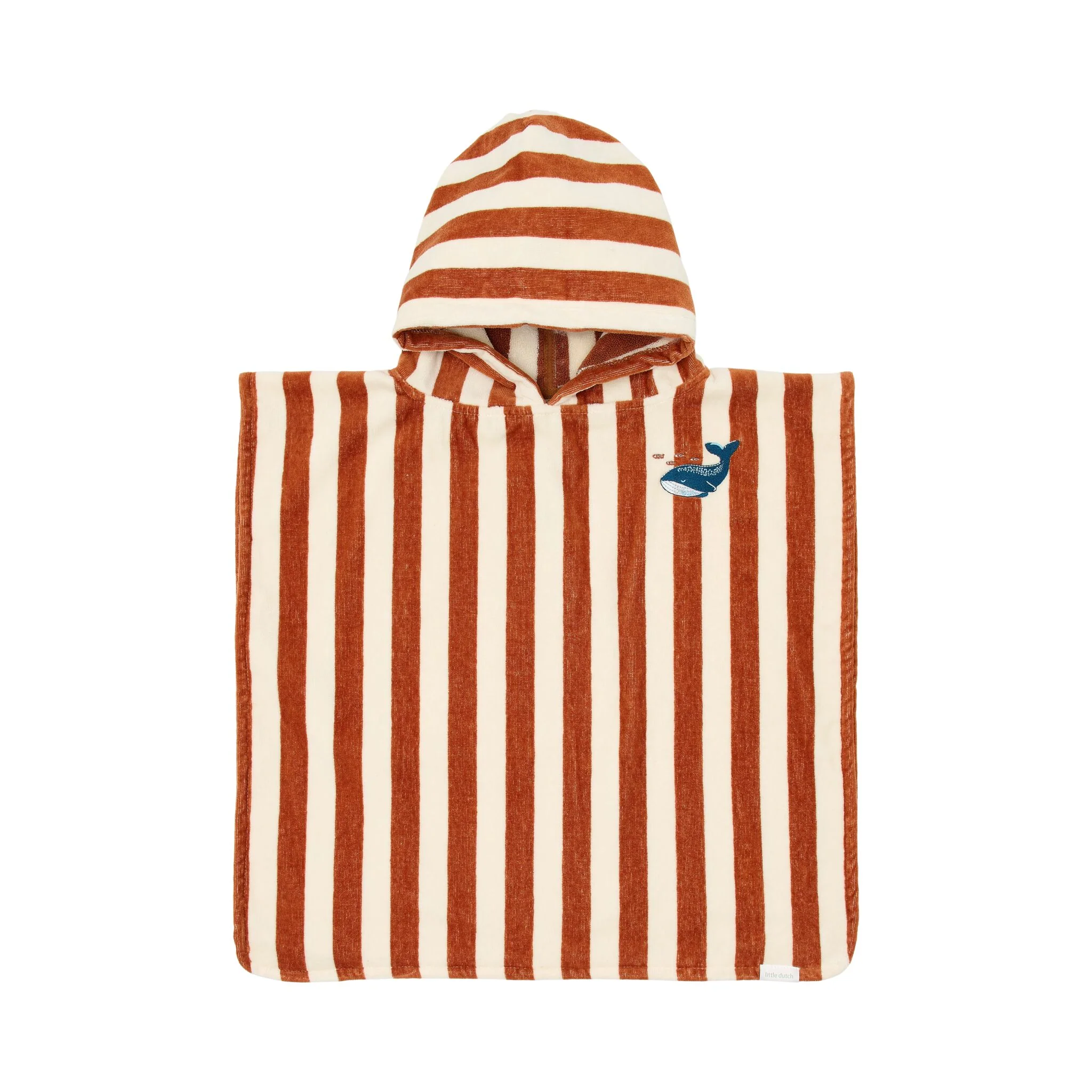 Poncho Ocean World com riscas castanhas