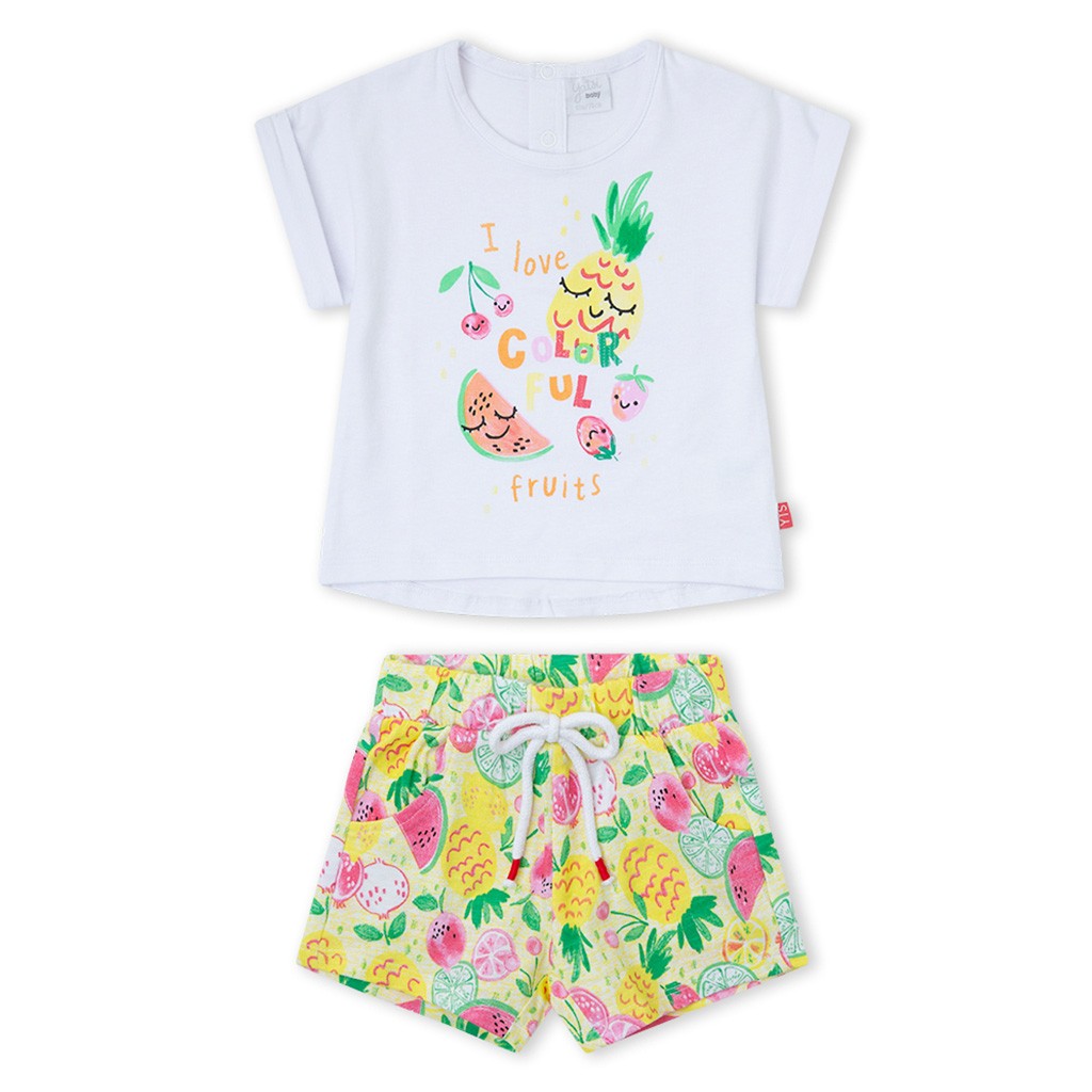 Conjunto 2 pcs menina i love fruits