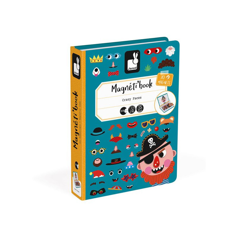Livro magnetico crazy face menino