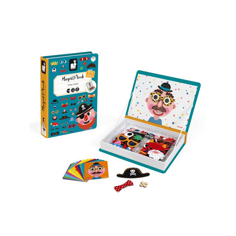 Livro magnetico crazy face menino