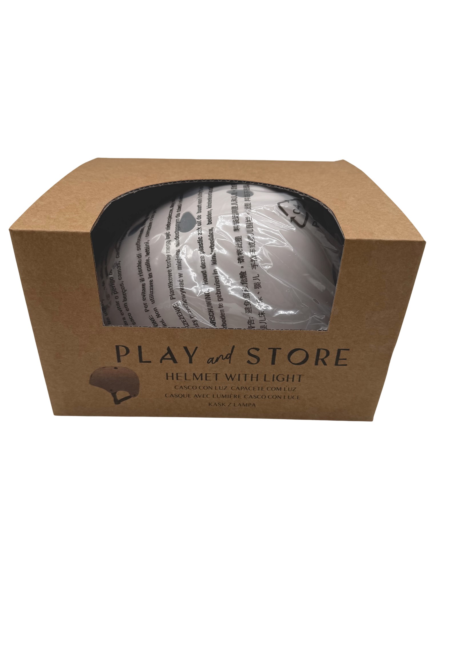 Capacete Com Luz – Taupe