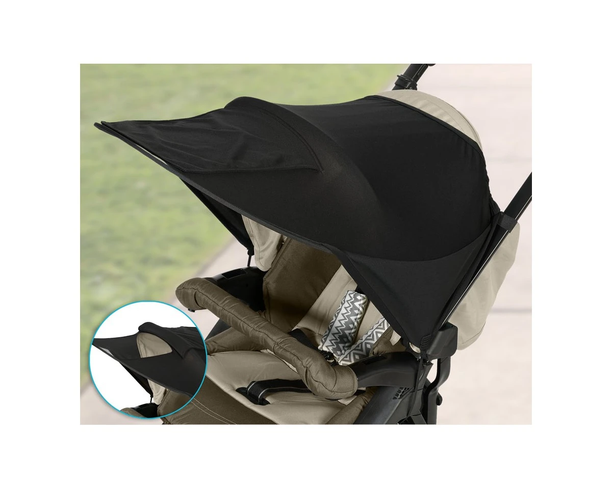 Para-sol para carrinho infantil - preto
