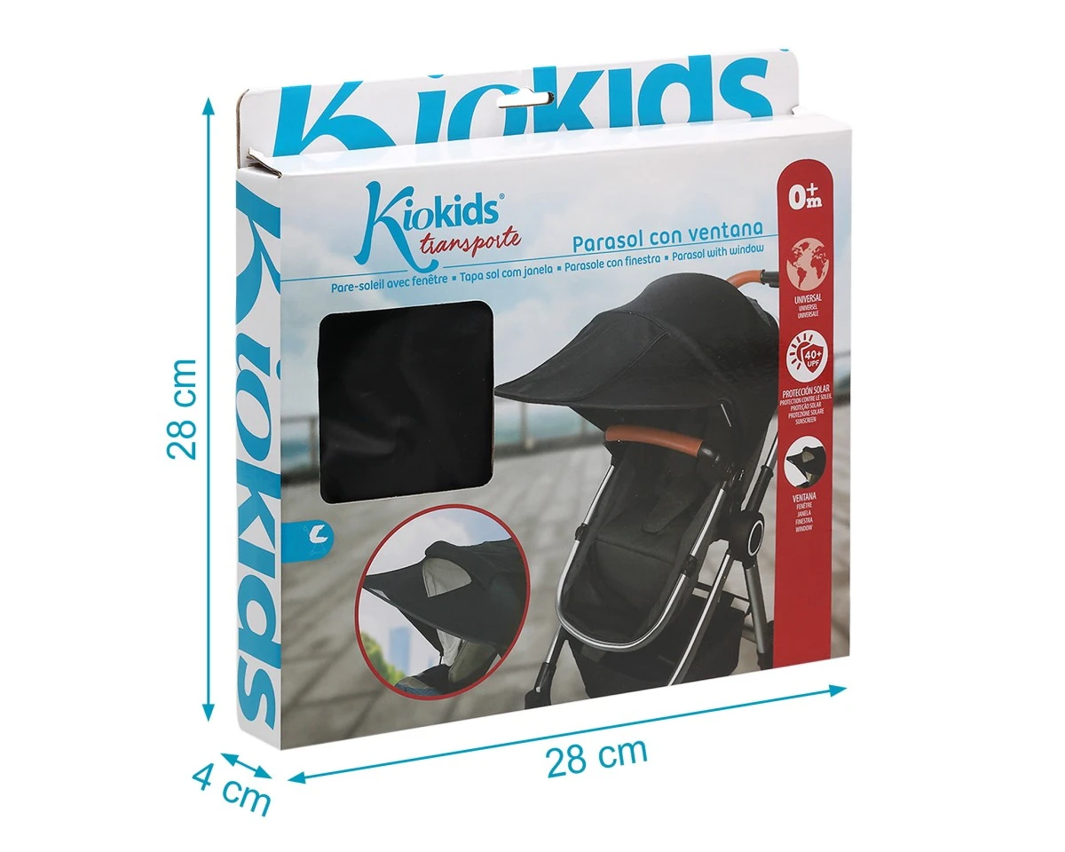 Para-sol para carrinho infantil - preto