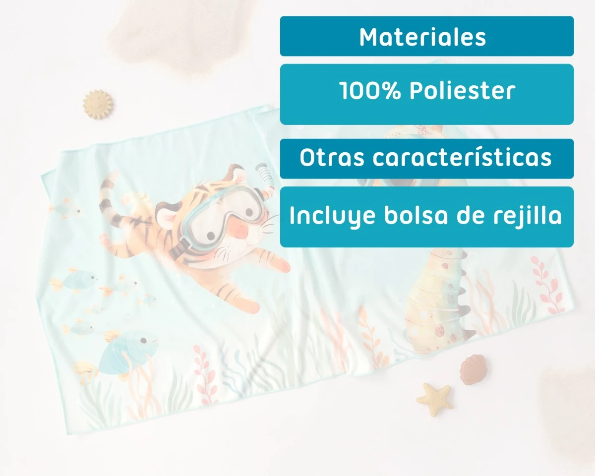 Toalha de praia para crianças menta