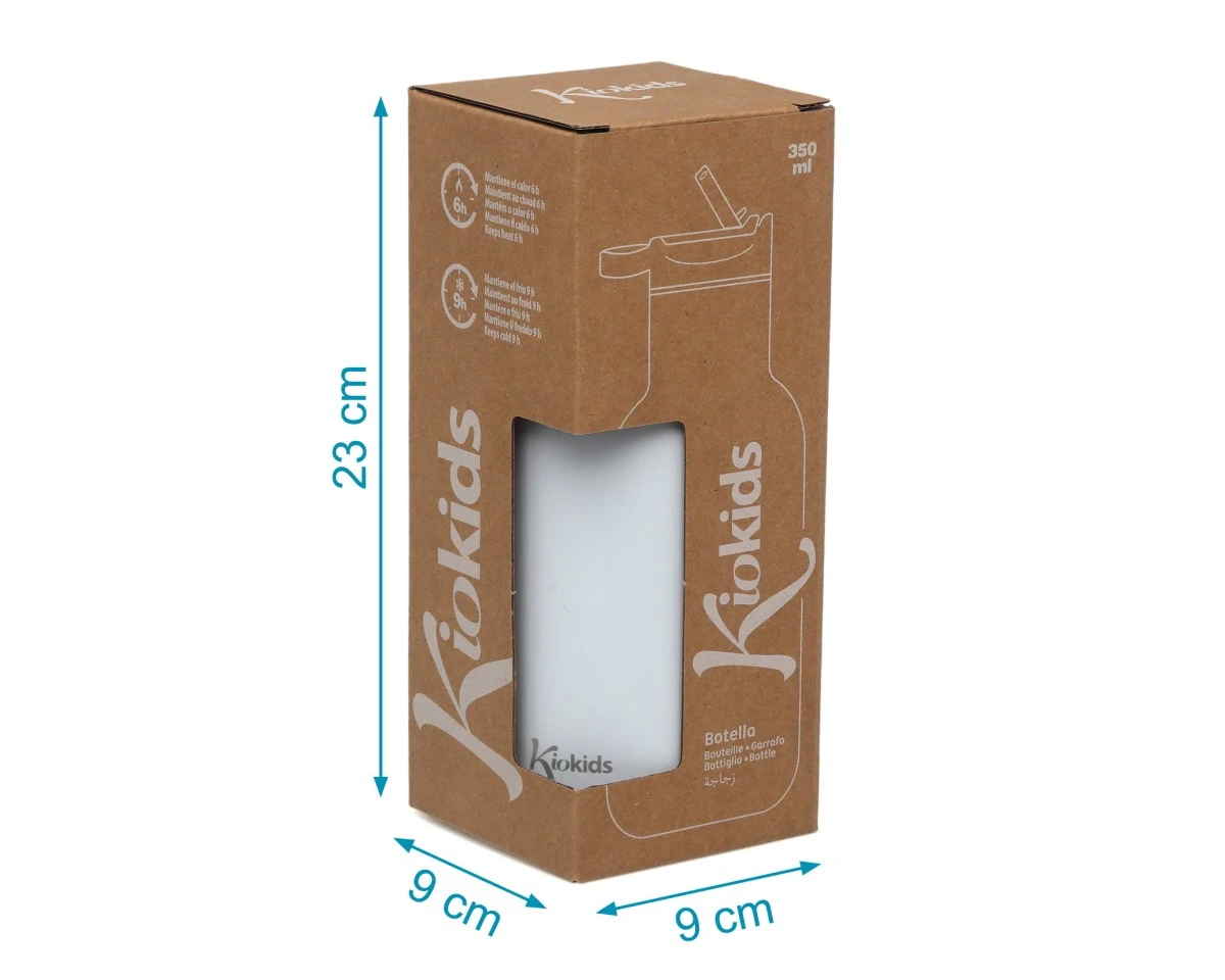 Garrafa cinza de aço inoxidável 350ml