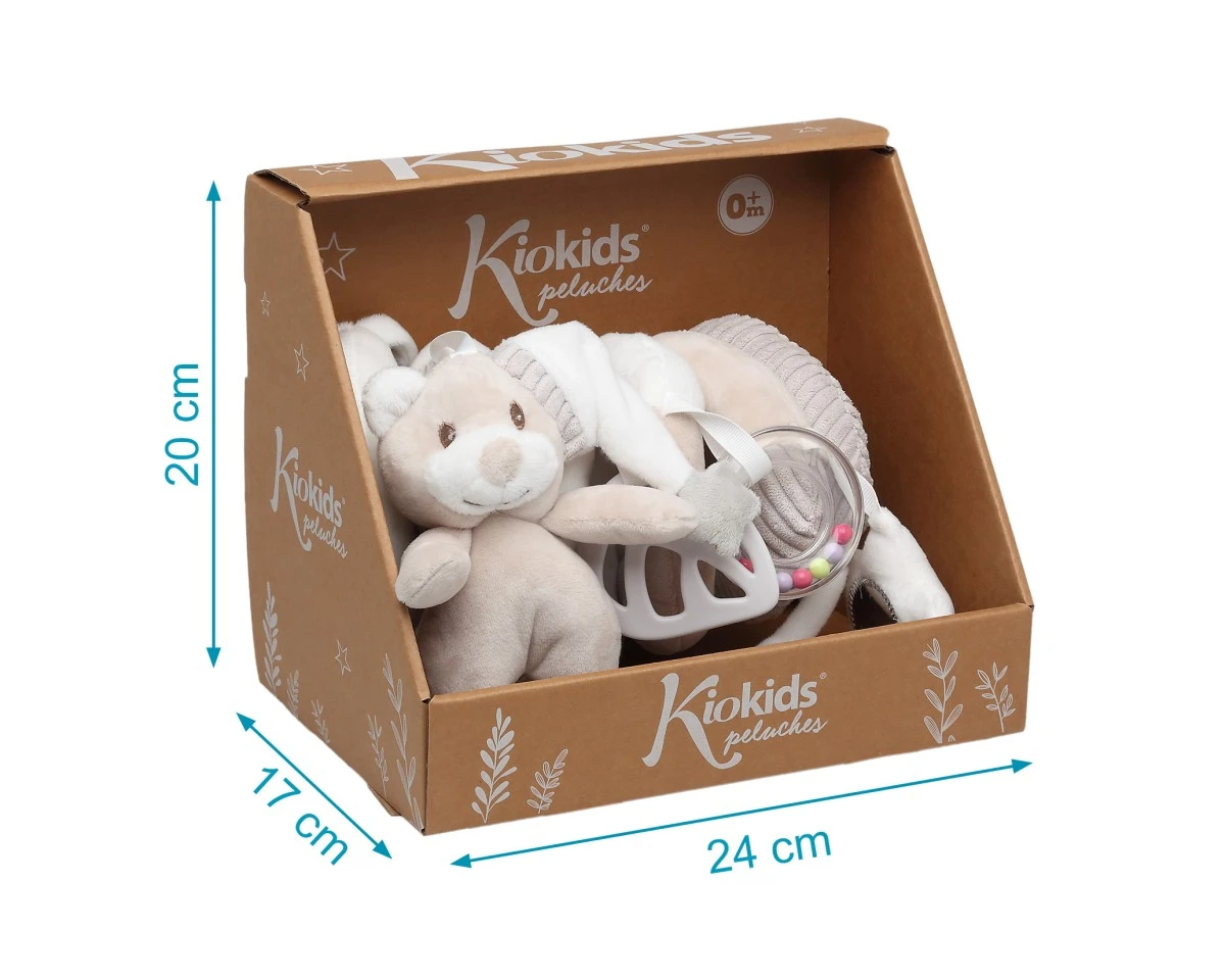 Peluche espiral ursinho bege