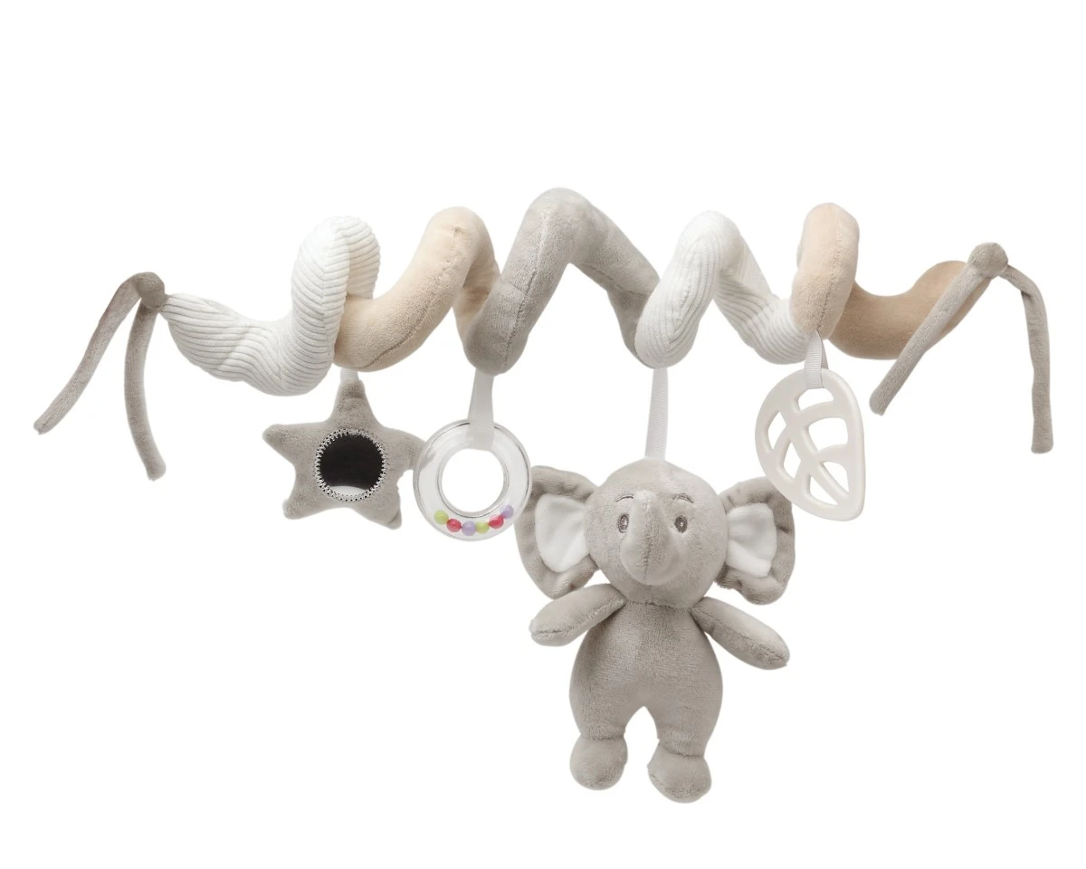 Peluche espiral elefante cinza