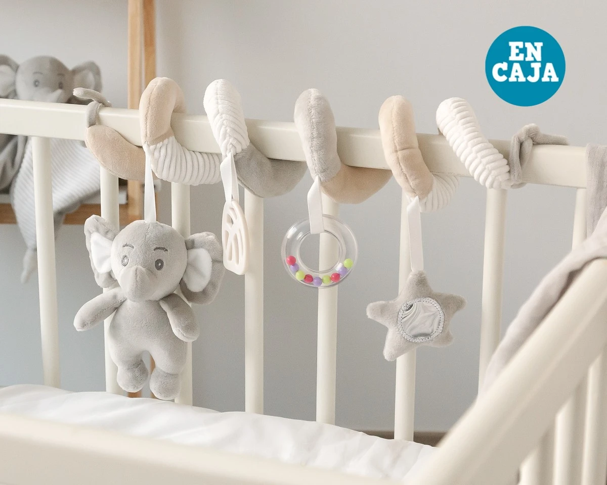 Peluche espiral elefante cinza