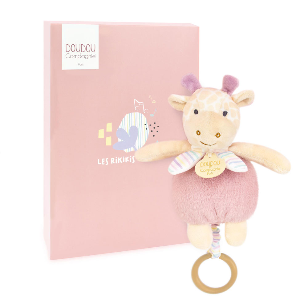 Peluche C/ Caixa Musical – Girafa rosa - 20 cm