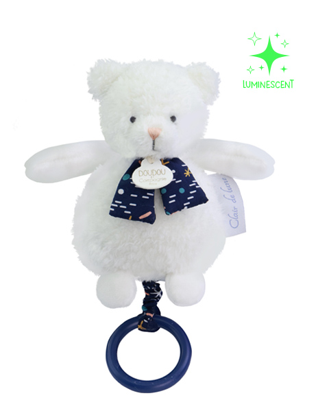 Peluche luminescente ours - 17 cm - Clair de Lune