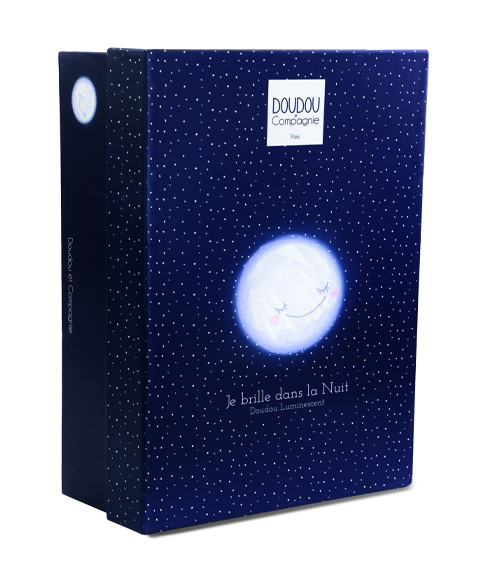 Peluche luminescente ours - 17 cm - Clair de Lune