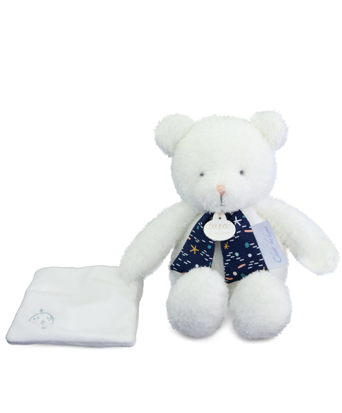 Peluche urso que brilha no escuro com lenço - 28 cm - Luar