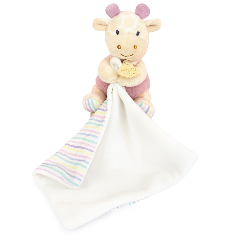 Doudou girafe rosa - 11cm