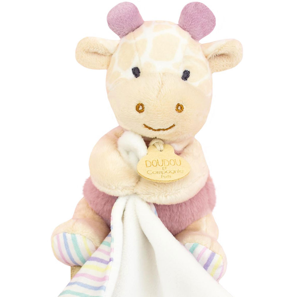 Doudou girafe rosa - 11cm