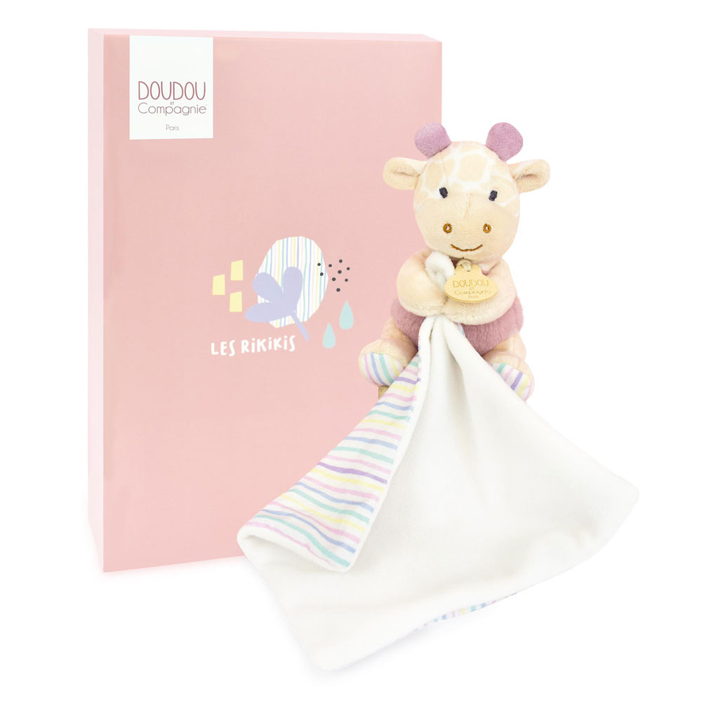 Doudou girafe rosa - 11cm