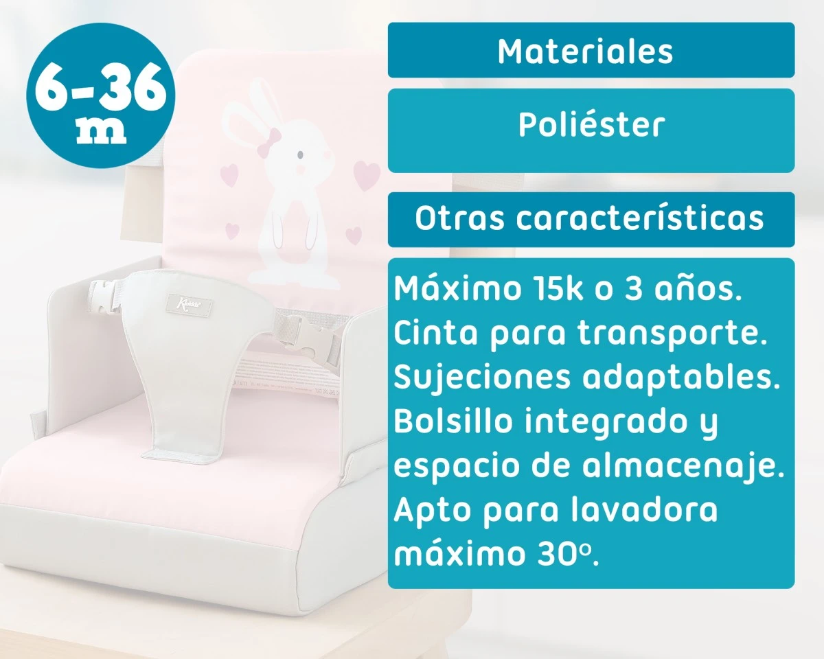 Cadeira de viagem coelho rosa