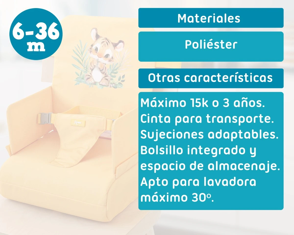 Cadeira de viagem dobrável mostarda - tigre