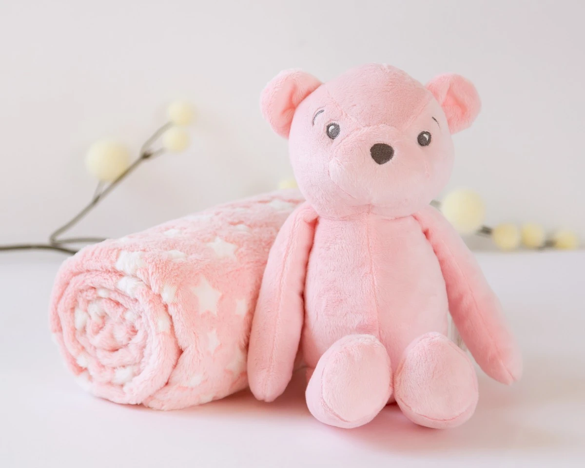 Peluche com manta de estrela