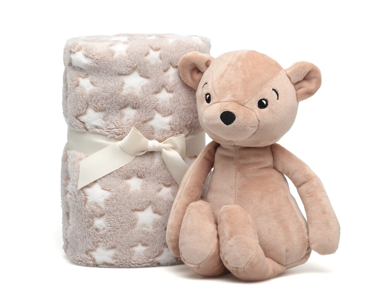 Peluche com manta de estrela