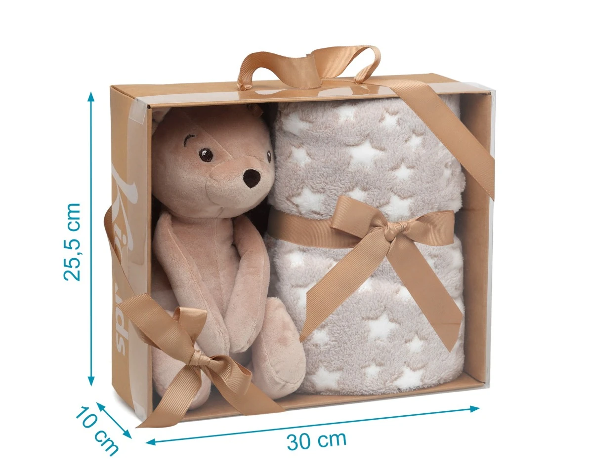 Peluche com manta de estrela