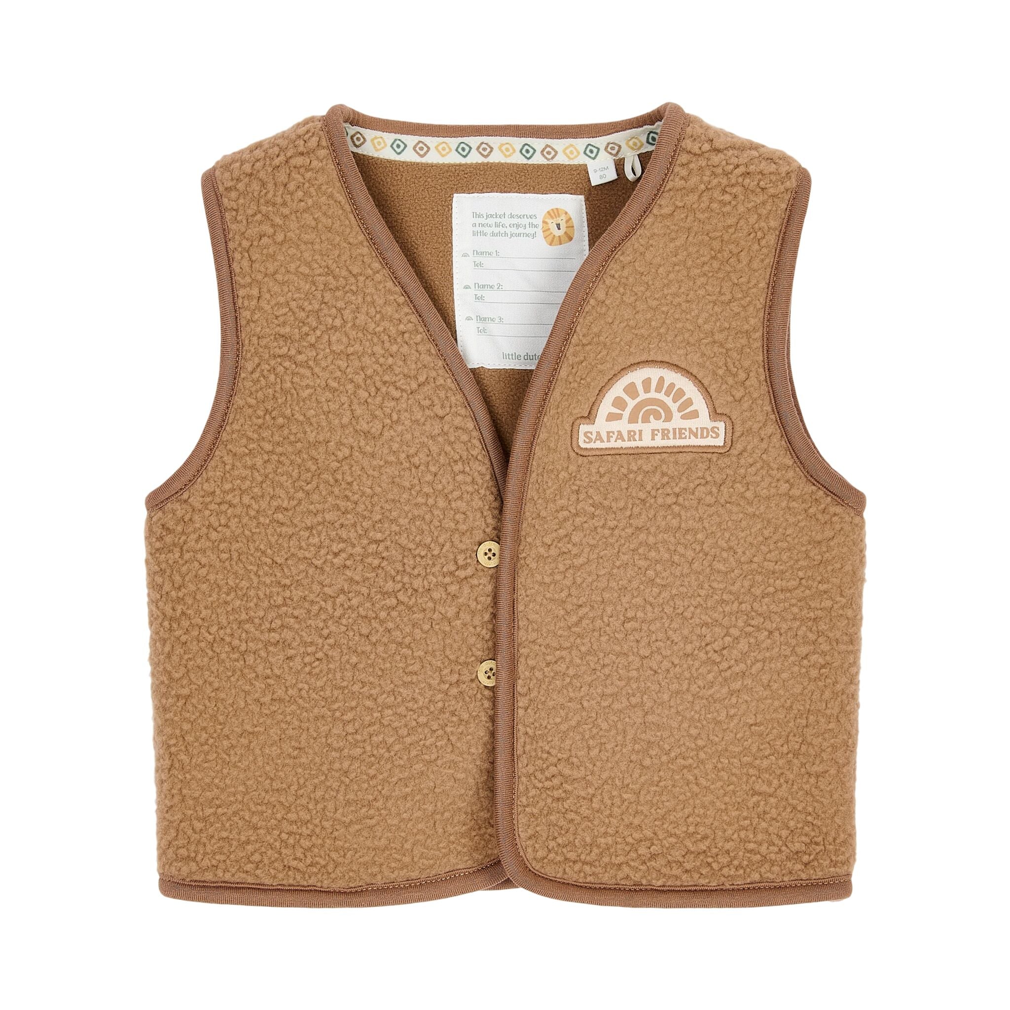 Gilet Safari friends - castanho