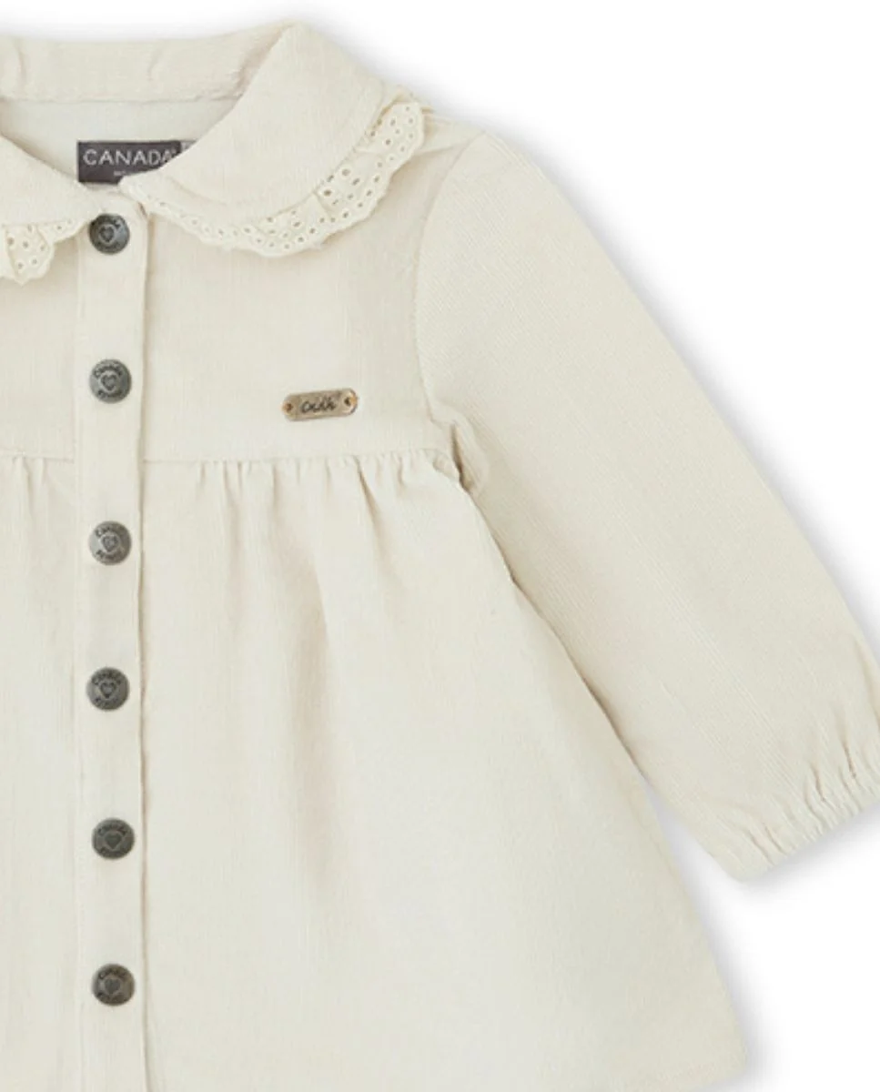 Vestido - com gola redonda