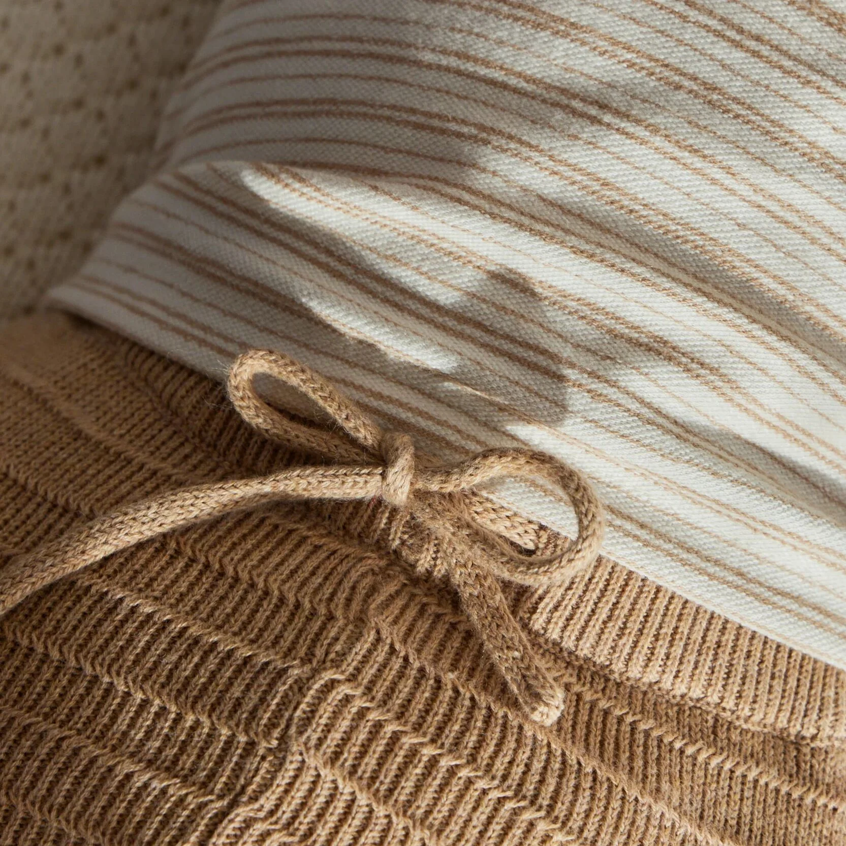Calças de malha marrom - Soft Tan