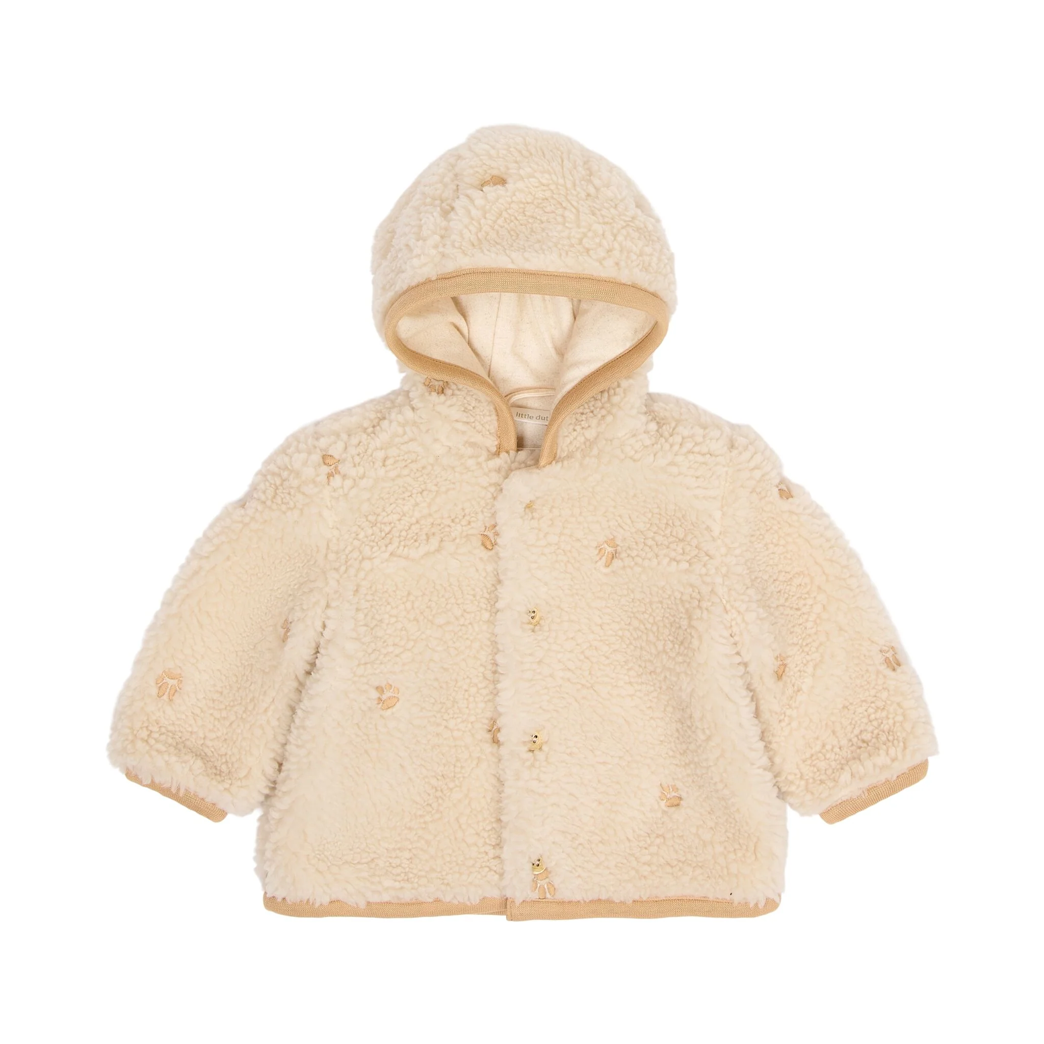Casaco Teddy com estampa de pata de areia