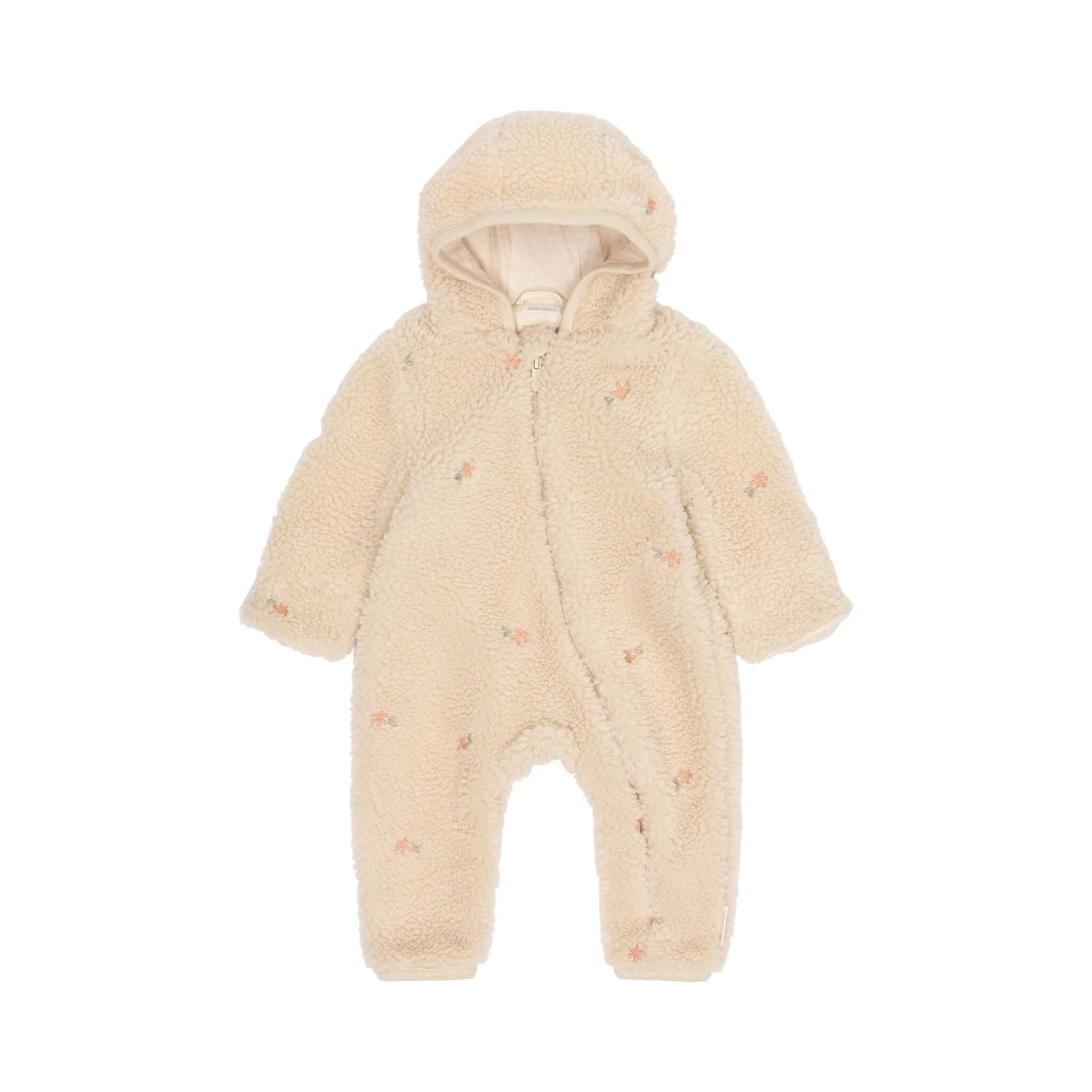 Macacão -  Teddy Suit com estampa de flores cor areia