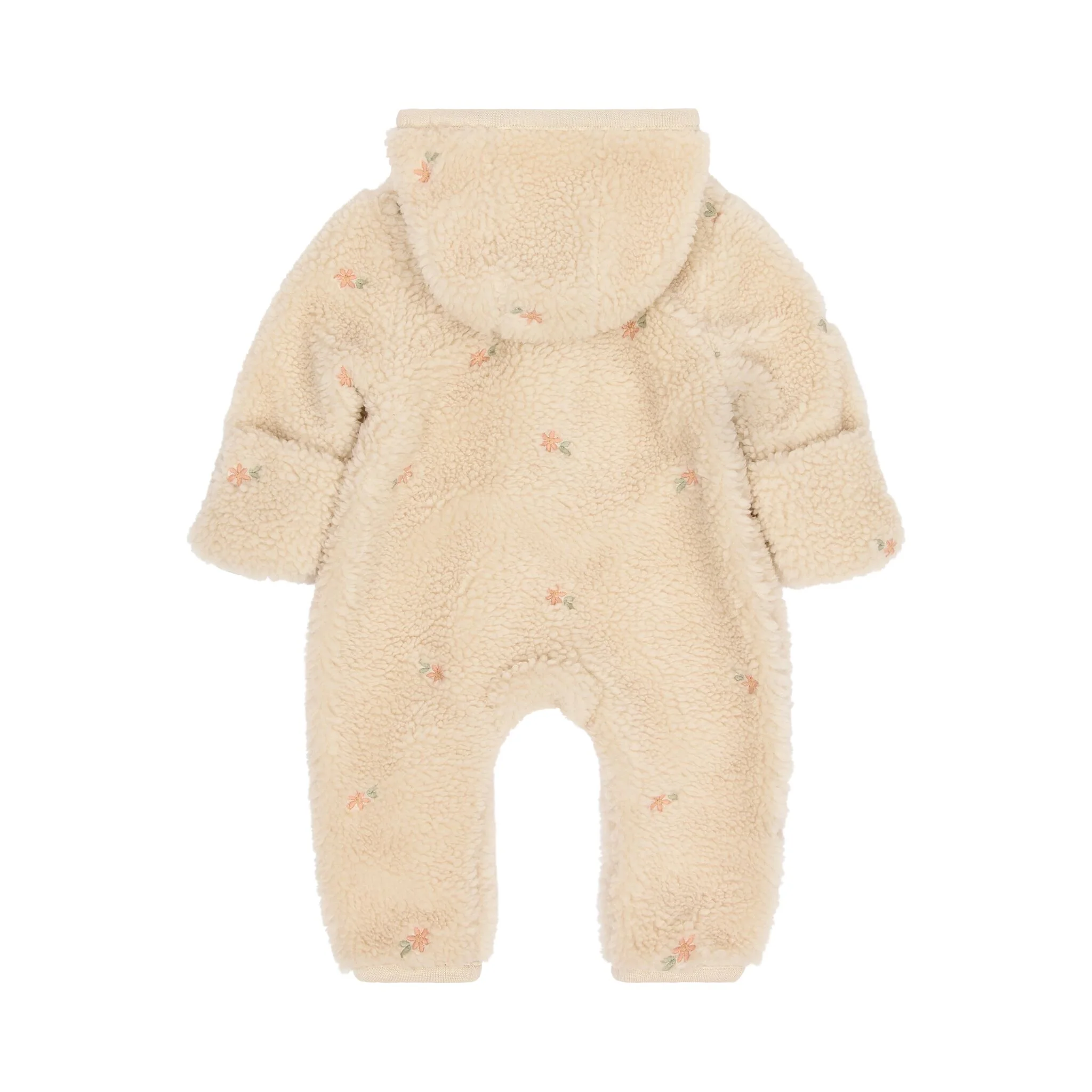 Macacão -  Teddy Suit com estampa de flores cor areia