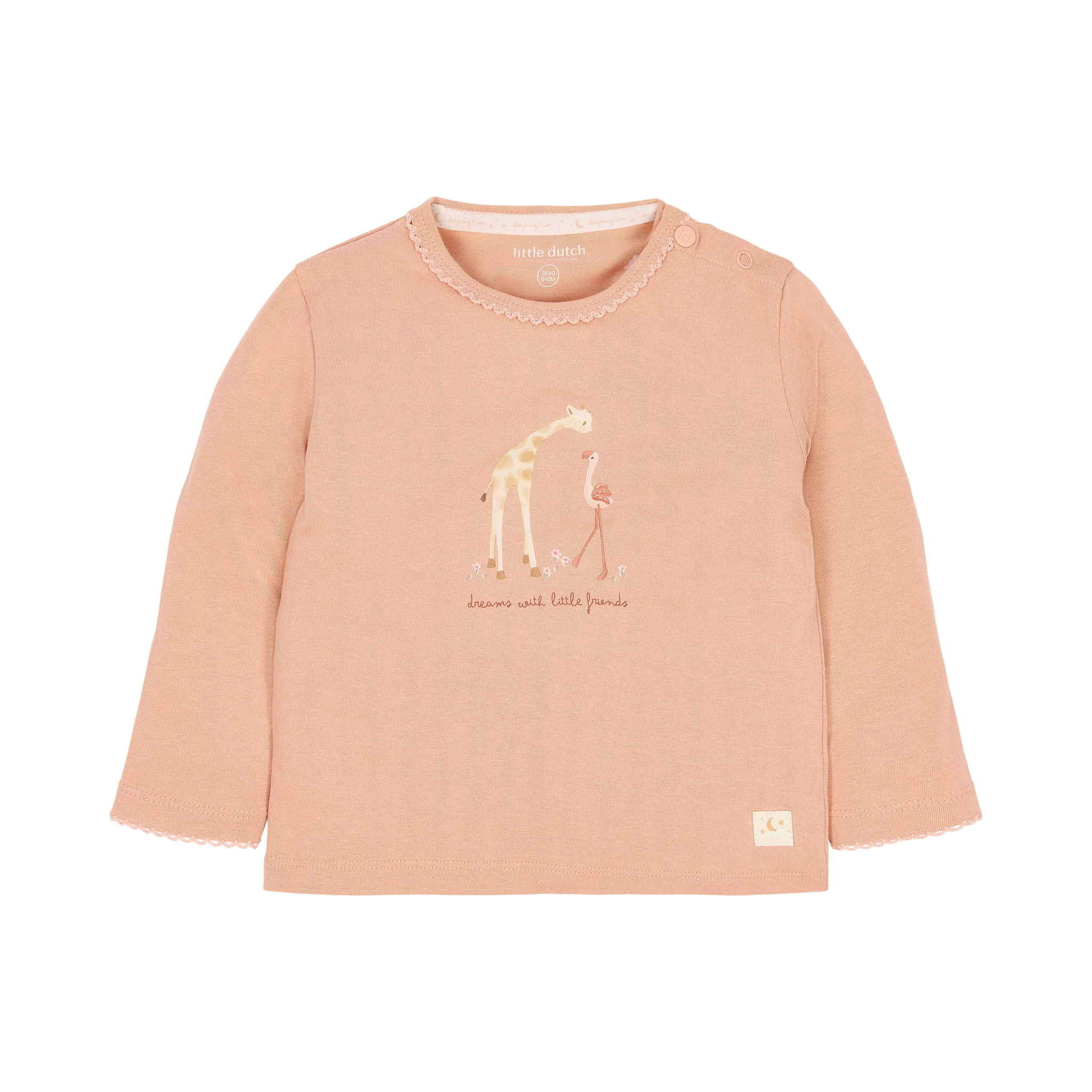 Pijama de duas peças com estampa de safari florido