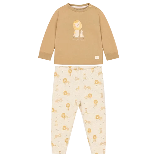 Pijama de duas peças safari leopardo