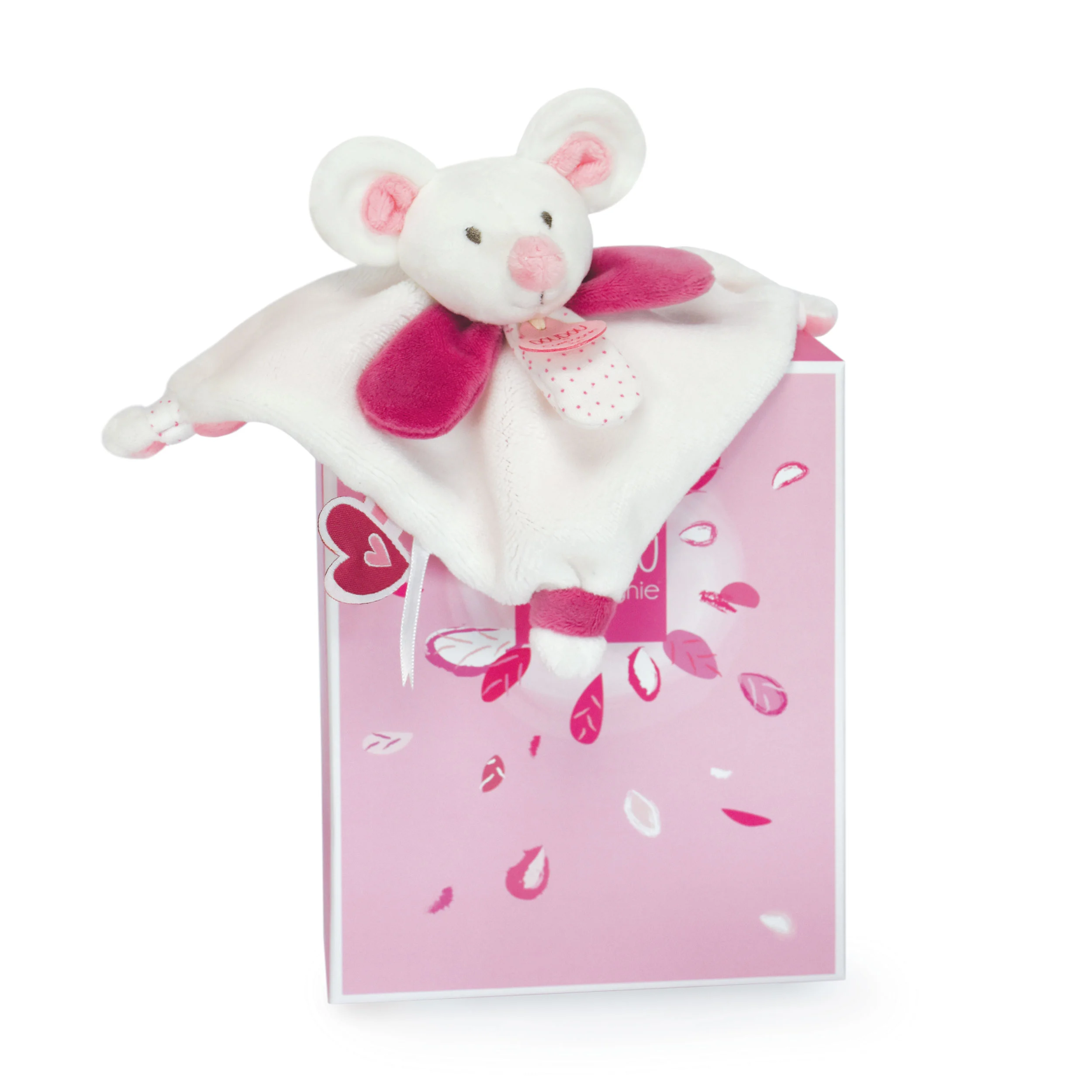 Mini rato de pelúcia rosa - 20 cm