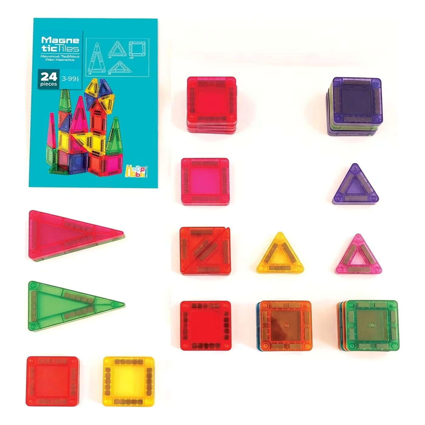 Conjunto de Construção Magnética - 24pcs