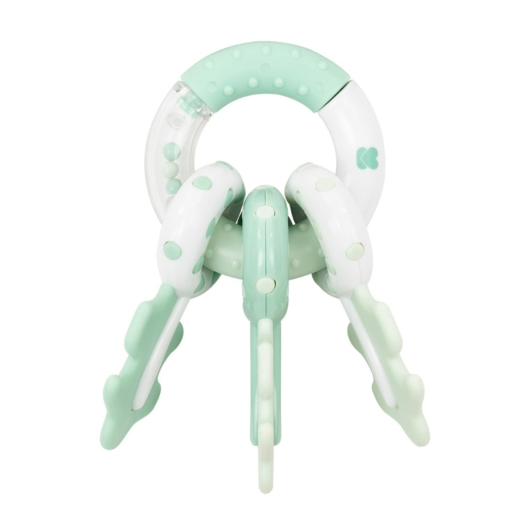 Mordedor de silicone chocalho menta