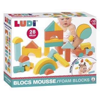 Blocos de construção em espuma