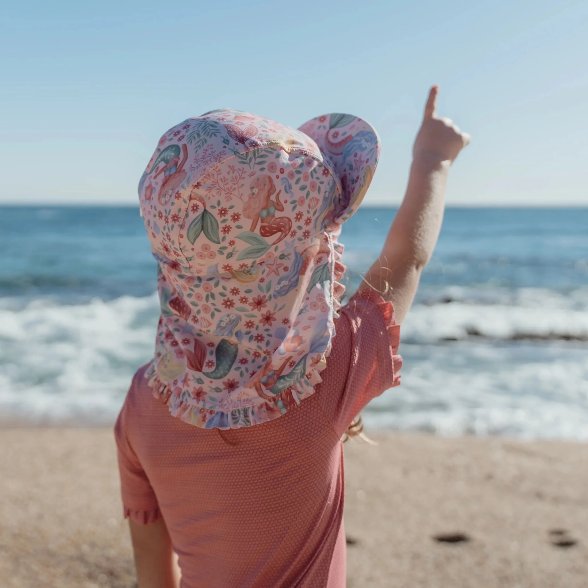 Touca de banho - Estampado de sereia